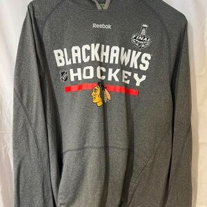 Reebok Gray Blackhawks Hockey Sweatshirt